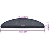  Prostirke za stepenice 30 kom 56x17x3 cm tamno sive i plave poluokrugle | shoptok.hr
