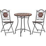 Bistro 3-dijelni mozaični bistro set s keramičkim pločicama boje cigle Cijene
