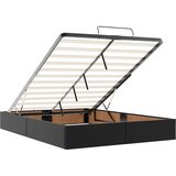  Otomanski okvir kreveta bez madraca crni 140x190cm umjetne kože | shoptok.hr