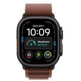 Apple watch ultra 4 gps + cellular 49mm black titanium case with burgundy alpine loop - s (MJC04SE/A) Cene