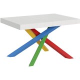 Itamoby   Volantis (90x130/234 cm) - bela, barva nog: pisana - raztegljiva jedilna miza, (20841898) Cene
