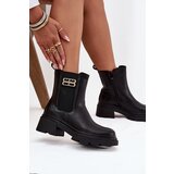 Boto Women's ankle boots with gold detail insulated black Serene | shoptok.hr