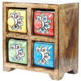 Signes Grimalt Košare, škatle in košarice Stojalo Za Začimbe S 4 Predali Kostanjeva | Shoptok.si