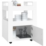  Kuhinjska kolica bijela 60 x 45 x 80 cm od konstruiranog drva | shoptok.hr