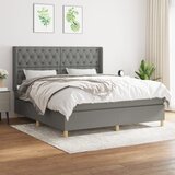 The Living Store Box spring postelja z vzmetnico temno siva 160x200 cm blago - Box Spring Postelja, (21515275) Cene