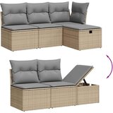 vidaXL 6-dijelni set vrtnih sofa s jastucima bež od poliratana | shoptok.hr