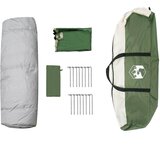 Brzi šator s kišnom navlakom za 4 osobe Zelena 185T Polyester | shoptok.hr