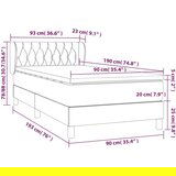 Box spring krevet s madracem crni 90x190 cm od tkanine | shoptok.hr