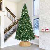 vidaXL Ovratnik za božično drevo Rjava 105 x 105 x 28 cm | Shoptok.si