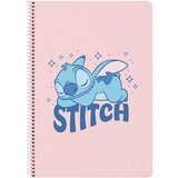 Disney Stitch Bilježnica A4 Stitch Ohana - kvadratići, 80 listova | shoptok.hr