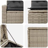  Set sofe 7 pcs Svijetlo siva i tamno siva Poli Rattan i čelik | shoptok.hr