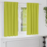 vidaXL Zavjese sa zavjesama 2 pcs Jabukova zelena Poliester | shoptok.hr