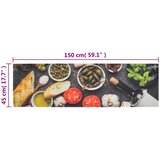  Kuhinjski tepih perivi uzorak vina i hrane 45x150 cm baršunasti | Eponuda.ba