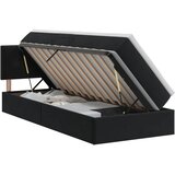 Krevet s od storage s uzglavljem Crna 90 x 190 cm Baršun | shoptok.hr