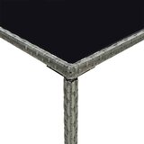  5-dijelni vrtni barski set od poliratana s jastucima sivi Siva 70 x 70 x 110 cm | shoptok.hr