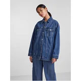 Pieces Blue Women's Oversize Denim Jacket Tika - Women's