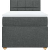 vidaXL Krevet s oprugama i madracem tamnosivi 90 x 190 cm od tkanine | shoptok.hr