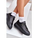 PM1 Women's Sneakers On Platform Eco Leather Black Lelandine Cijene