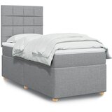  Box spring krevet s madracem svjetlosivi 90x190 cm od tkanine | shoptok.hr
