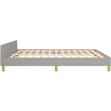 Posteljni okvir z vzglavjem svetlo siv 160x200 cm blago, (20788025) | Shoptok.si