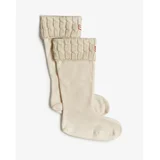 Najlonke / Samostoječe nogavice Calcetin 6 Stitch Cable Tall Bela