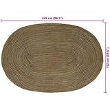  Tepih Prirodna i crna 152 x 245 cm Juta | shoptok.hr