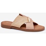 VINCEZA Womens Flat Sandals With Decorative Detail | Shoptok.si