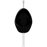  Zidni pisoar s ventilom za ispiranje keramički crni | shoptok.hr