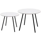 The home deco factory Klubske mizice PLUTON X2 Bela