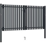  Dvojna vrata za ograjo iz jekla 306x150 cm antracitna, (20707873) | Shoptok.si
