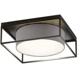 Fischer & Honsel črna/siva stropna svetilka s tekstilnim senčilom 60x60 cm carre | Shoptok.si