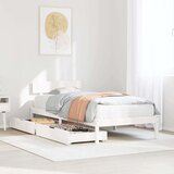 vidaXL Okvir kreveta bez madraca bijeli 75 x 190 cm masivna borovina | shoptok.hr
