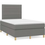  Krevet box spring s madracem tamnosivi 120 x 190 cm tkanina | shoptok.hr