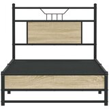 vidaXL Posteljni okvir brez vzmetnice hrast 90x200 cm inženirski les | Shoptok.si