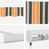  Skrovita tenda Zelena i žuta 300 x 250 cm Tkanina i Metal | shoptok.hr