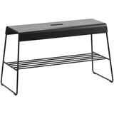 Zone Črna kovinska omarica za čevlje s klopjo A-Bench – Cene