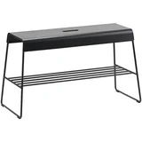 crni metalni ormarić za cipele s klupom a-bench –