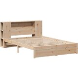  Krevet s regalom za knjige bez madraca 140x190 cm od borovine | shoptok.hr