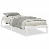 Maison Chic Daljši Posteljni okvir - Enojna postelja - Postelja za odrasle brez vzmetnice bel 80x220 cm borovina, (21696656) | Shoptok.si