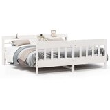 vidaXL Okvir kreveta bez madraca bijeli 200x200 cm od masivne borovine | shoptok.hr