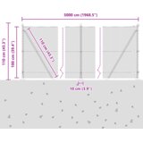 vidaXL Ograda s stupovima Srebrno 1 x 50 m Čelik prekriven PVC-om | shoptok.hr