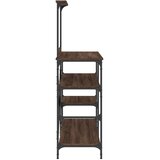  Pekarski stalak smeđe boje hrasta 90x40x132 cm od drva i metala | Eponuda.com