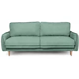 Bonami Selection Zelena sklopiva sofa od bouclé tkanine 215 cm Patti –