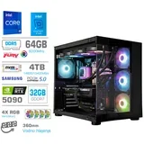 Računalnik MT S5 i9-14900K/RTX5090/64GB-DDR5/4TB/1050W/Brez OS/črna RGB, (5000130890)