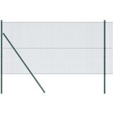 vidaXL varjena žičnata ograja z 7 stebrički Zelena 1.2x10 m Jeklo | Shoptok.si