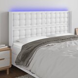  LED uzglavlje bijelo 147x16x118/128 cm od umjetne kože | shoptok.hr