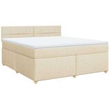  Krevet s oprugama i madracem krem 180x200 cm od tkanine | shoptok.hr