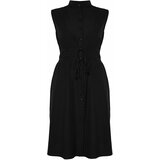 Trendyol Curve Black Woven Shirt Dress Cene