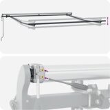 vidaXL automatska uvlačiva tenda Zelena i bijela 300x250 cm, tenda zamjenska tkanina za okvir 3x2.5 m Zelena i bijela | shoptok.hr
