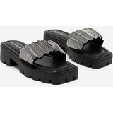 Resti Black women's flip-flops with zircons Emkoy - Footwear | Shoptok.si